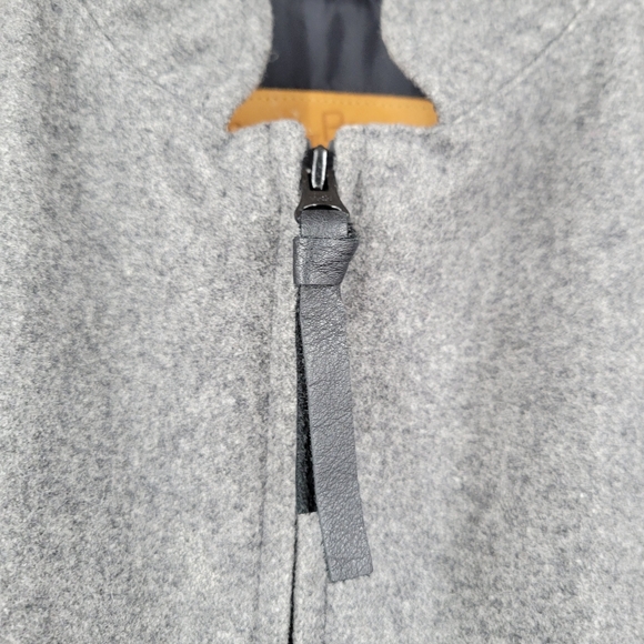 Powder River Outfitters Panhandle Slim Gray Wool Zip Equestrian Vest - Picture 3 of 11